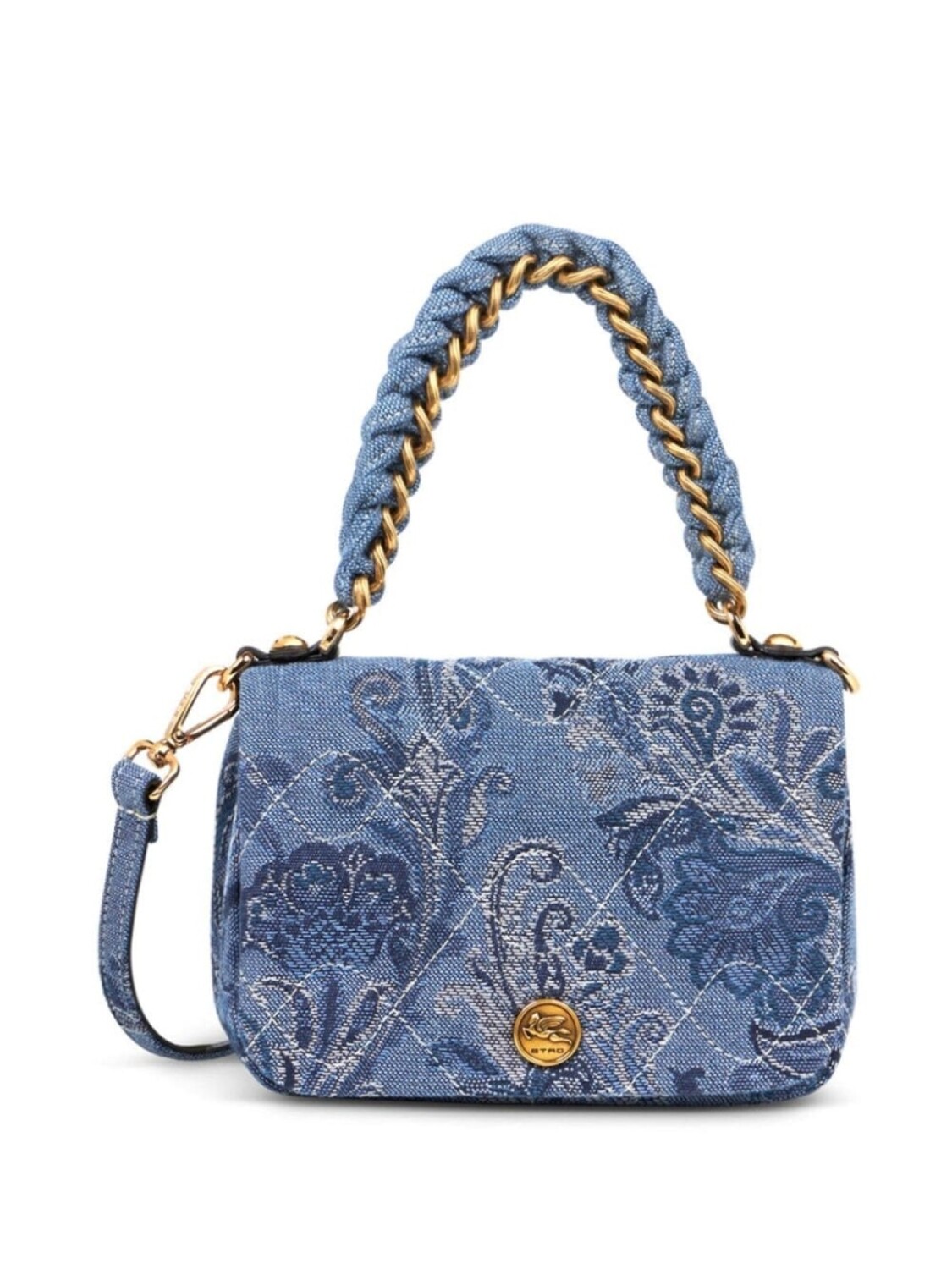 

ETRO мини-сумка Bond с цветочным жаккардом, синий