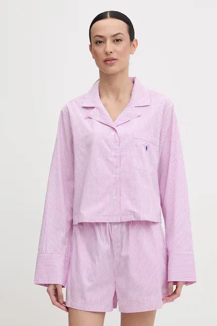 Пижама женская в полоску Polo Ralph Lauren, фиолетовый