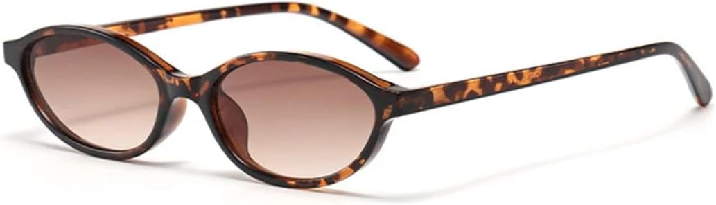 

Солнцезащитные очки с защитой от УФ-излучения UV400 | Овальные линзы в стиле «кошачий глаз» в панк-стиле | для женщин и мужчин, для занятий спортом на открытом воздухе и вождения DSVIGF, Leopard-brown