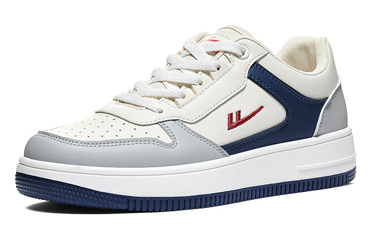 

Кроссовки WARRIOR Skateboarding Shoes Unisex Low-top Beige/Gray/Dark Blue, бежевый/серый/темно-синий