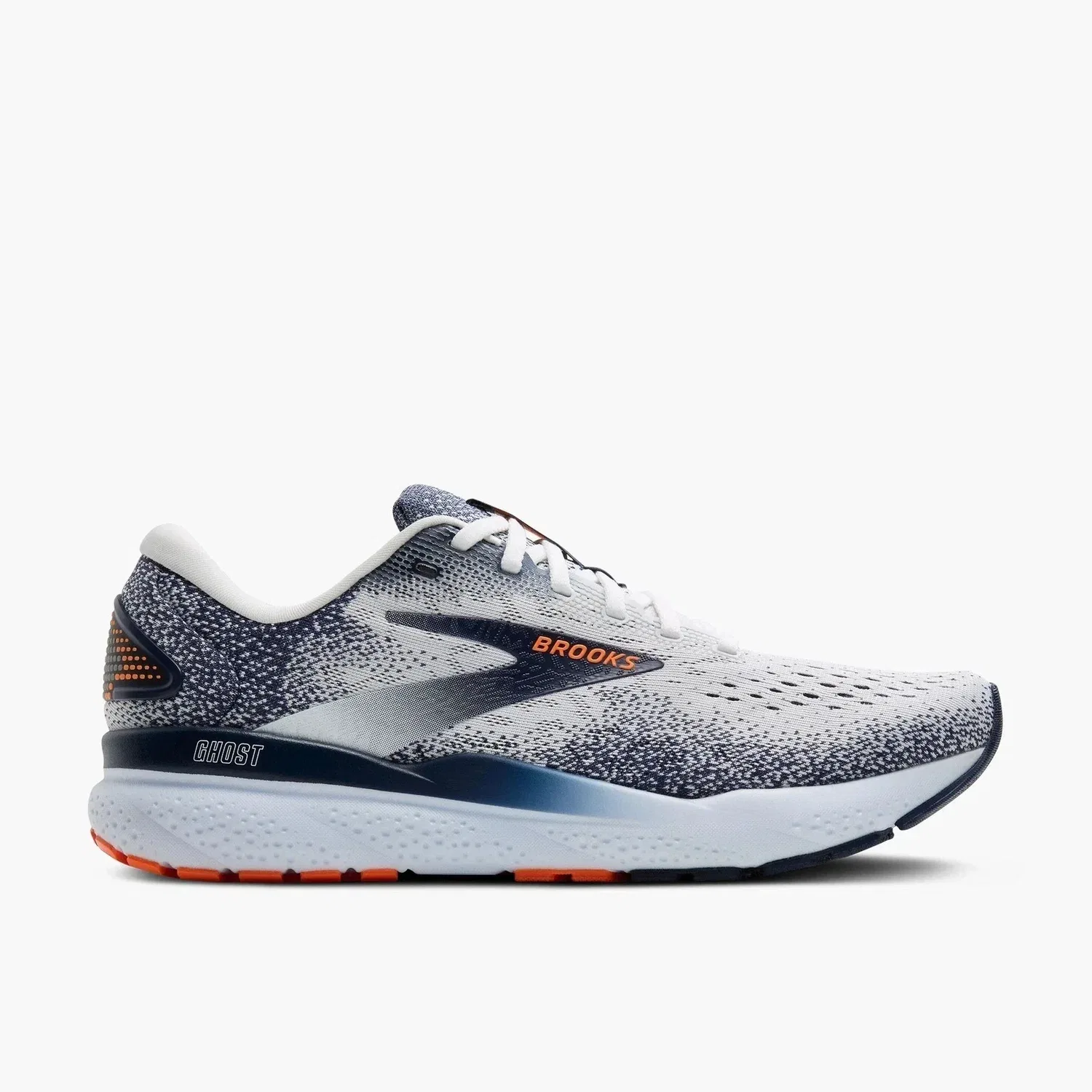 Мужские кроссовки Brooks Ghost 16 110418-1D-130, белые, низкие, для бега — фото 2