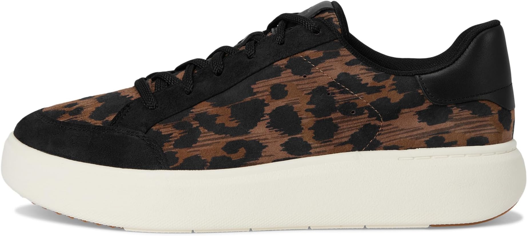 Кроссовки FitFlop Rtg Leopard Suede Sneakers, цвет Black/Chocolate Mix — фото 4