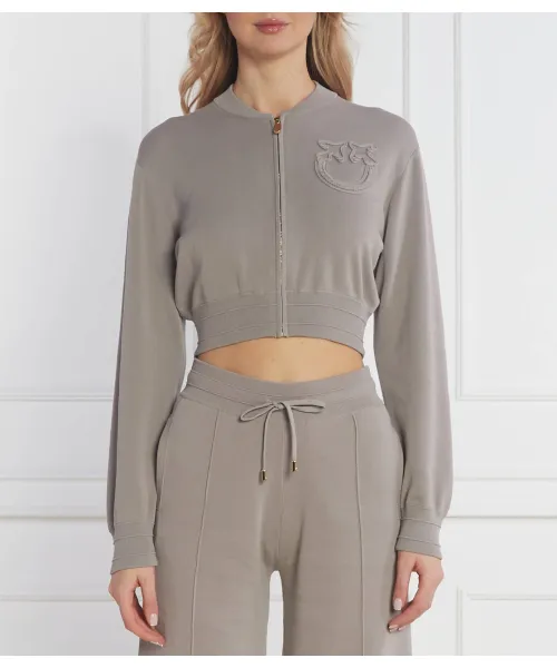 

Толстовка Cropped fit Pinko, серый