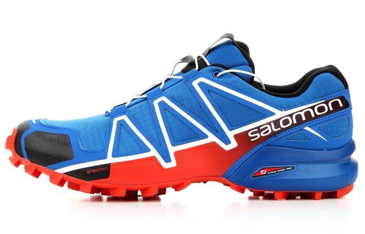 

Кроссовки Speedcross 4 для походов мужские с низким верхом, синие/красные Salomon