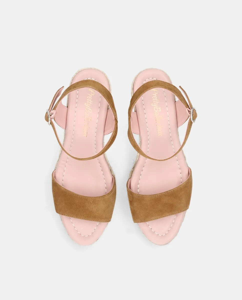 Женские альпаргаты Deborah из мягкой замши Pretty Ballerinas, коричневый — фото 3