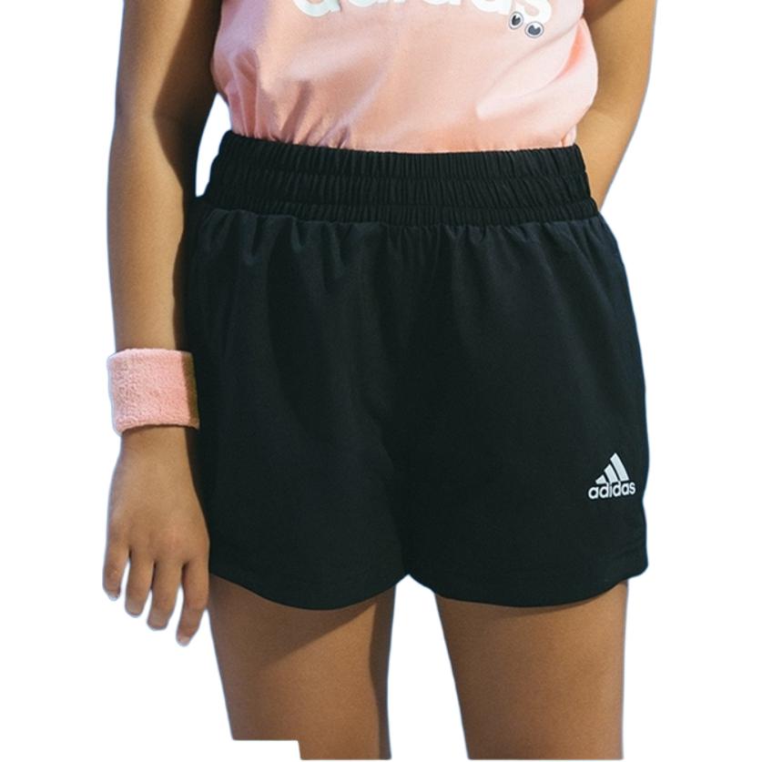 

Футболка школьная короткая Adidas, черно-белая