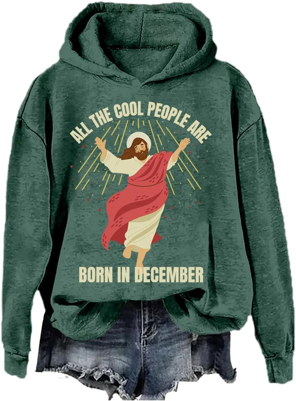 

Толстовка с капюшоном All The Cool People Are Born In December, смешной декабрьский пуловер Unisex SIMJEW