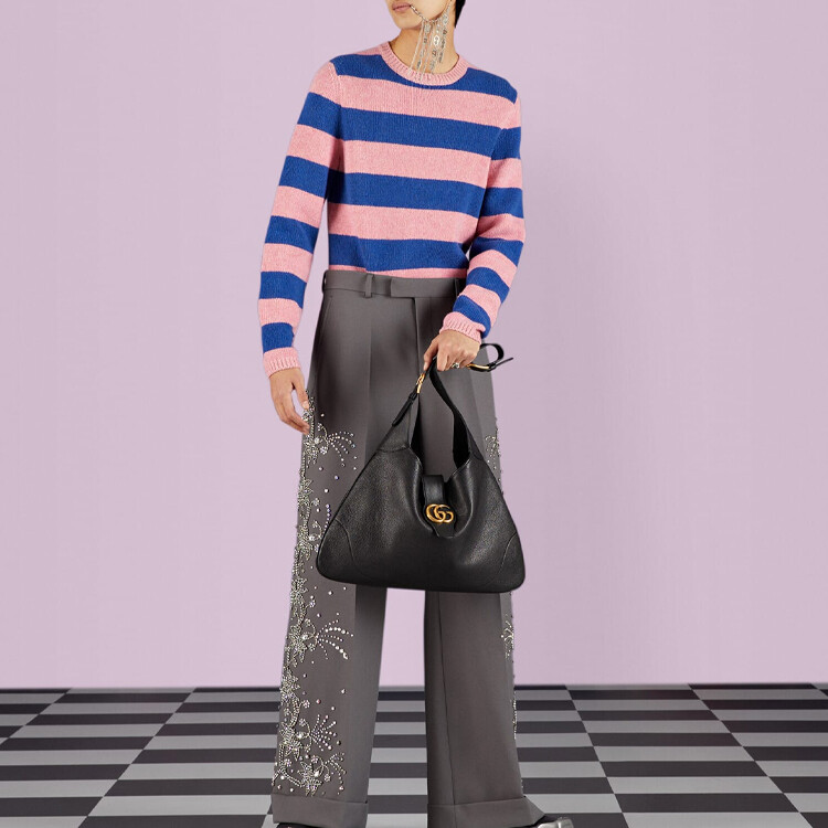 

Кашемировый свитер мужской Синий/Розовый Gucci, синий/розовый