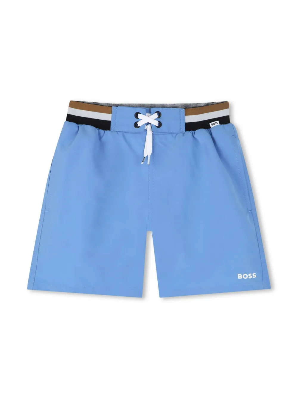 

Плавки-шорты с отделкой в полоску BOSS Kidswear, синий