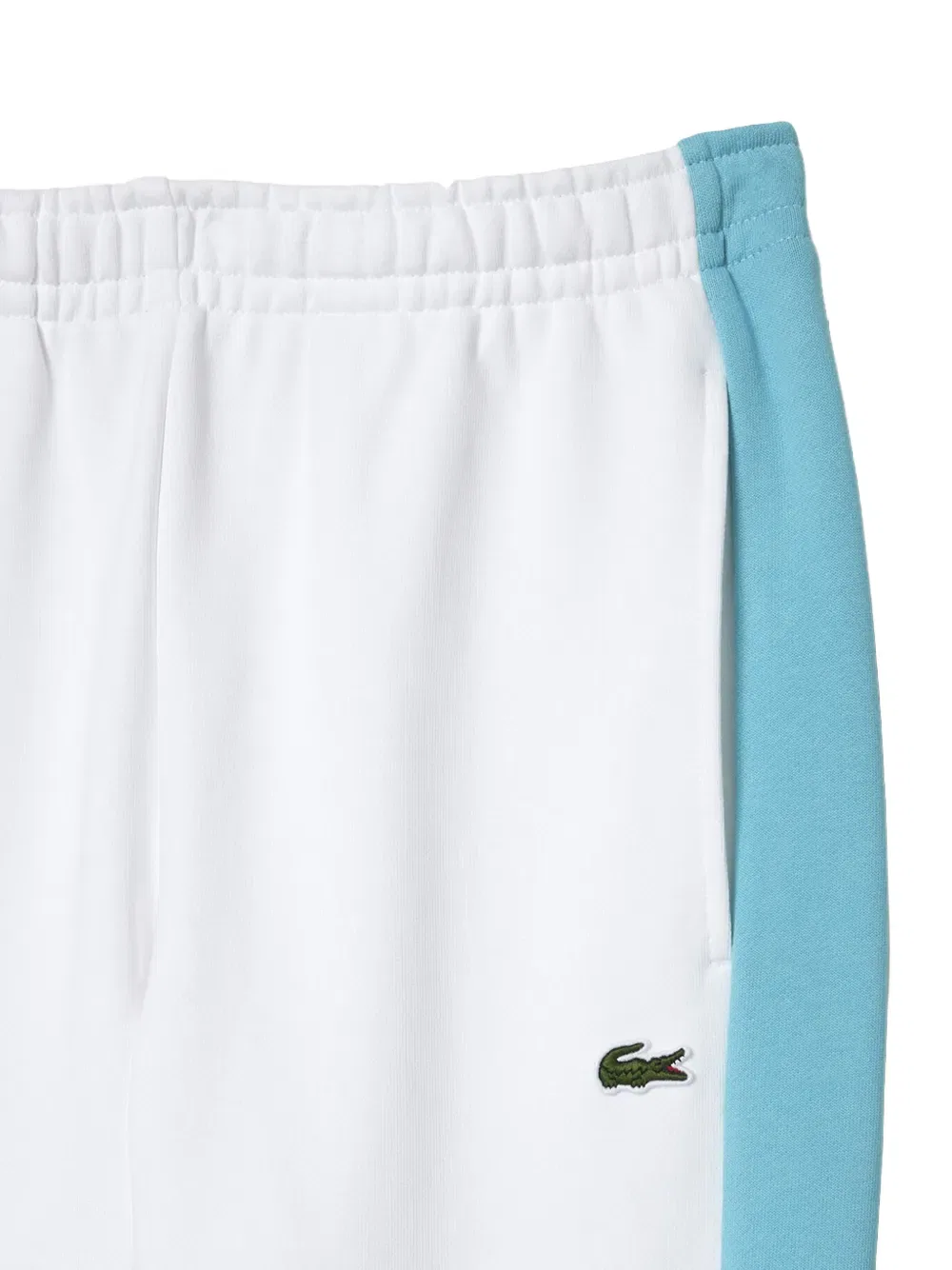 Спортивные брюки Lacoste с вышитым логотипом и цветовыми блоками, белый — фото 2
