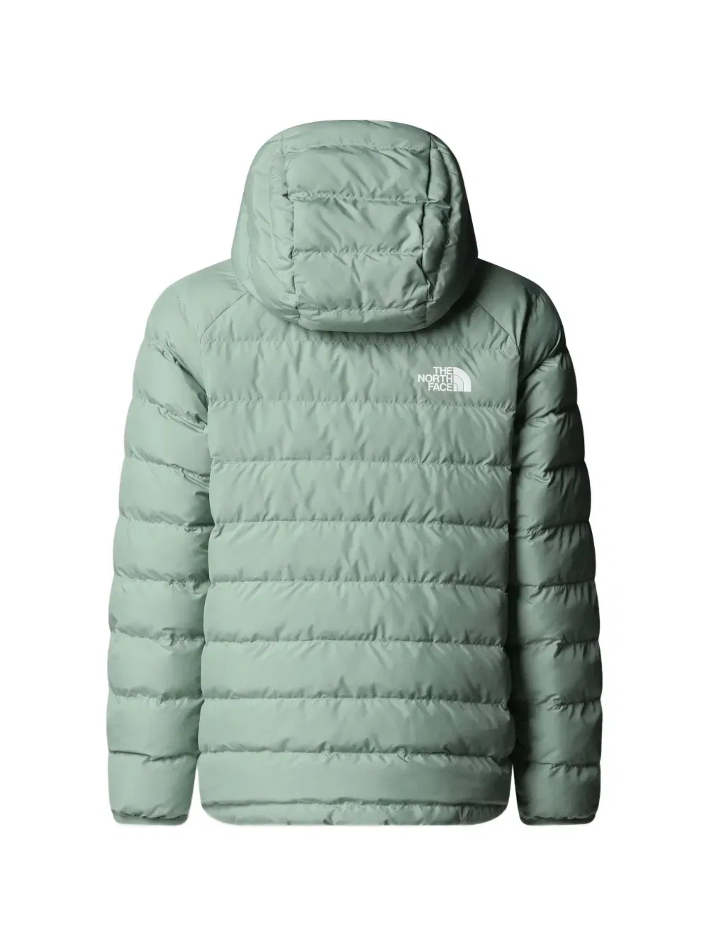 Стеганая куртка с капюшоном The North Face Kids, зеленый — фото 2