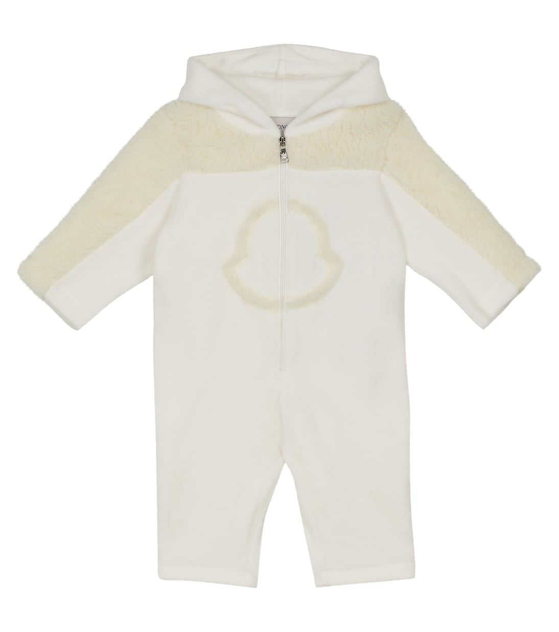 

Детский комбинезон с вышивкой Moncler Enfant, белый
