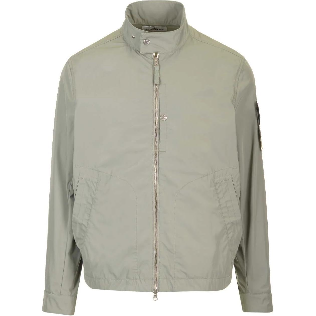 

STONE ISLAND Куртка с логотипом на молнии, Light Green