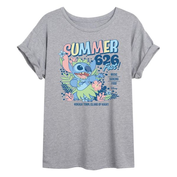 

Летняя футболка 626 Fest от Lilo & Stitch Juniors Disney, серый