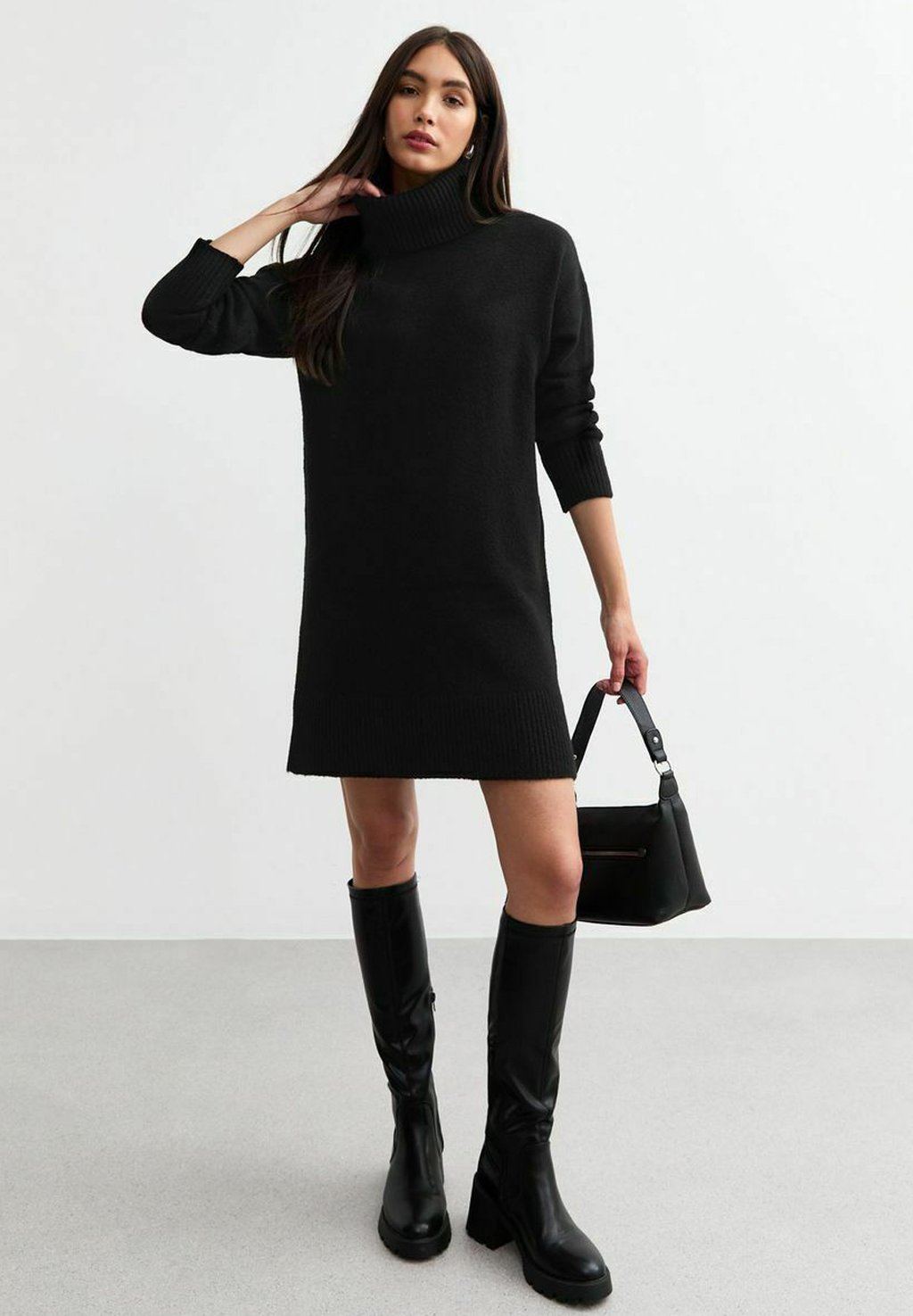 

Платье-джемпер ROLL NECK New Look, черный