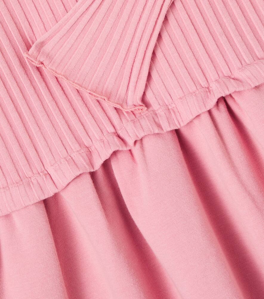 Платье из смесового хлопка с защипами Il Gufo, Pompelmo Rosa — фото 2