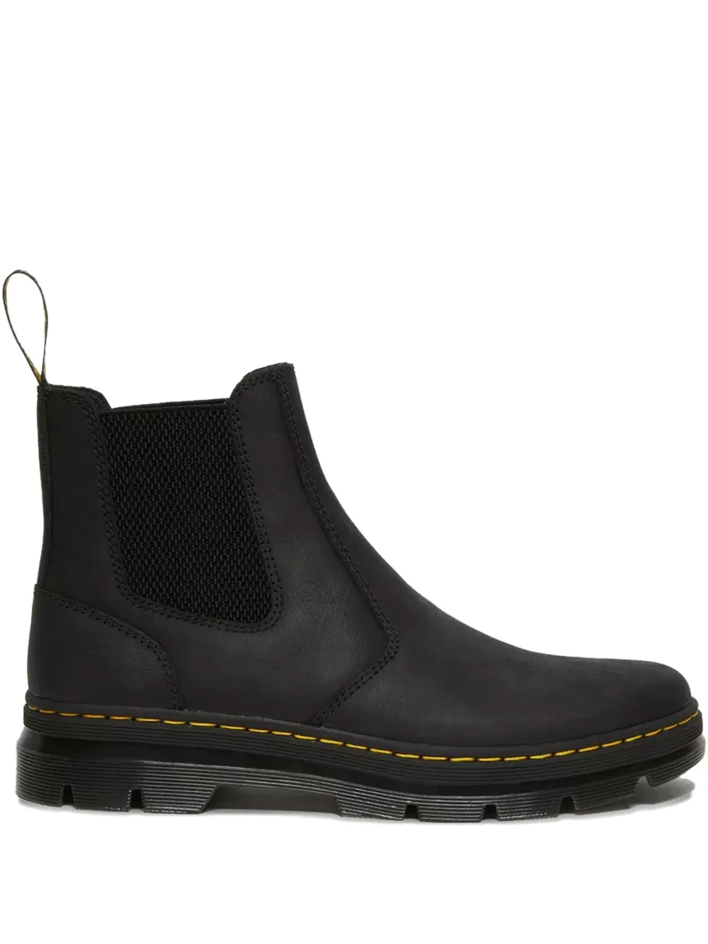 

Ботинки из кожи с эластичными вставками Dr. Martens, черный