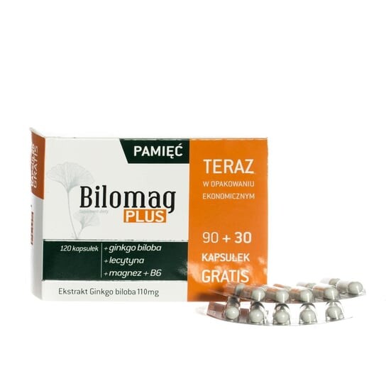 

Natur Produkt, Bilomag Plus, добавка для памяти, 120 капсул