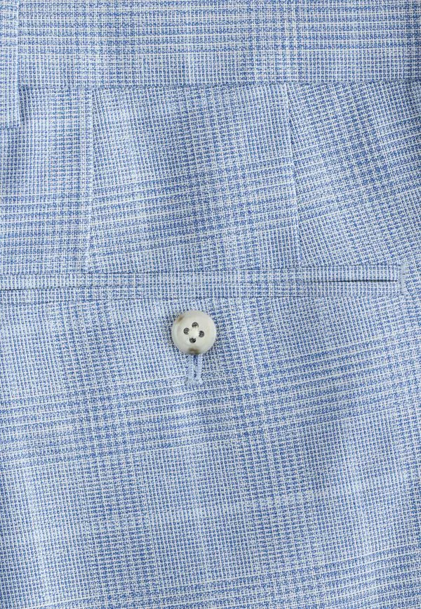 Классические клетчатые брюки от костюма Next, Light Blue — фото 4