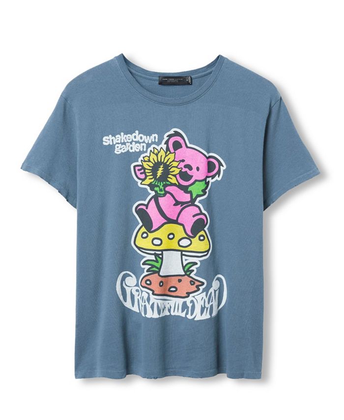 

Женская футболка Grateful Dead Shakedown Garden в винтажном стиле Junk Food Clothing, синий