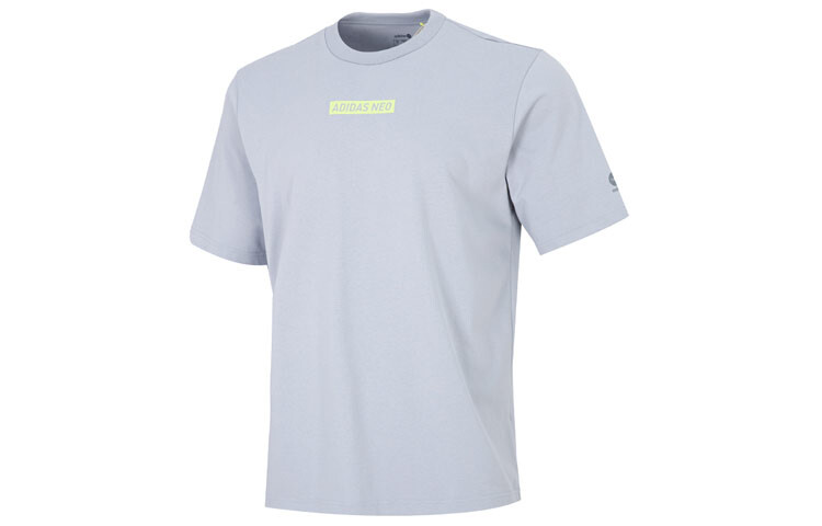 Футболка мужская светло-серебристая Adidas Neo, цвет Light Silver — фото 2