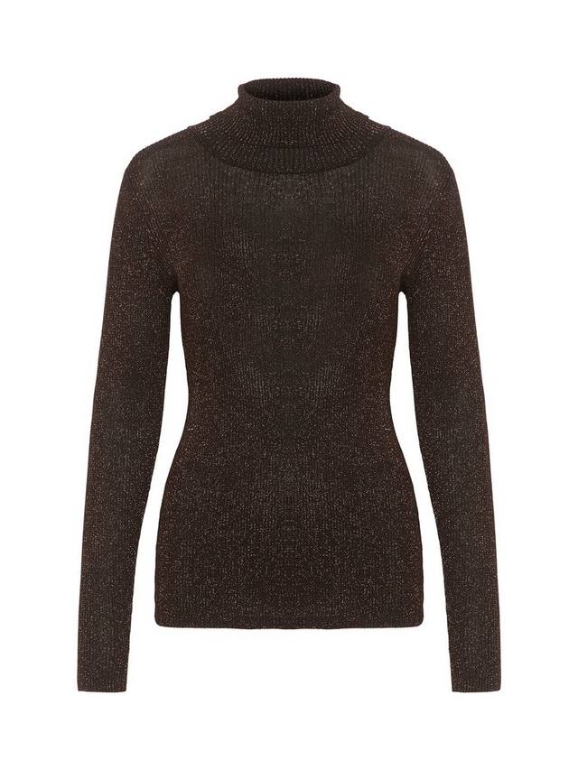 

Приталенный пуловер-джемпер из металлического трикотажа carina Soaked In Luxury, цвет Black/Copper Lurex
