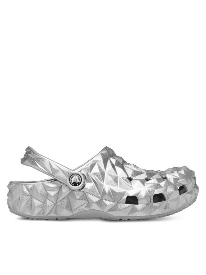 

Шлепанцы Crocs Cls Metallic Geometric Clog, серебряный