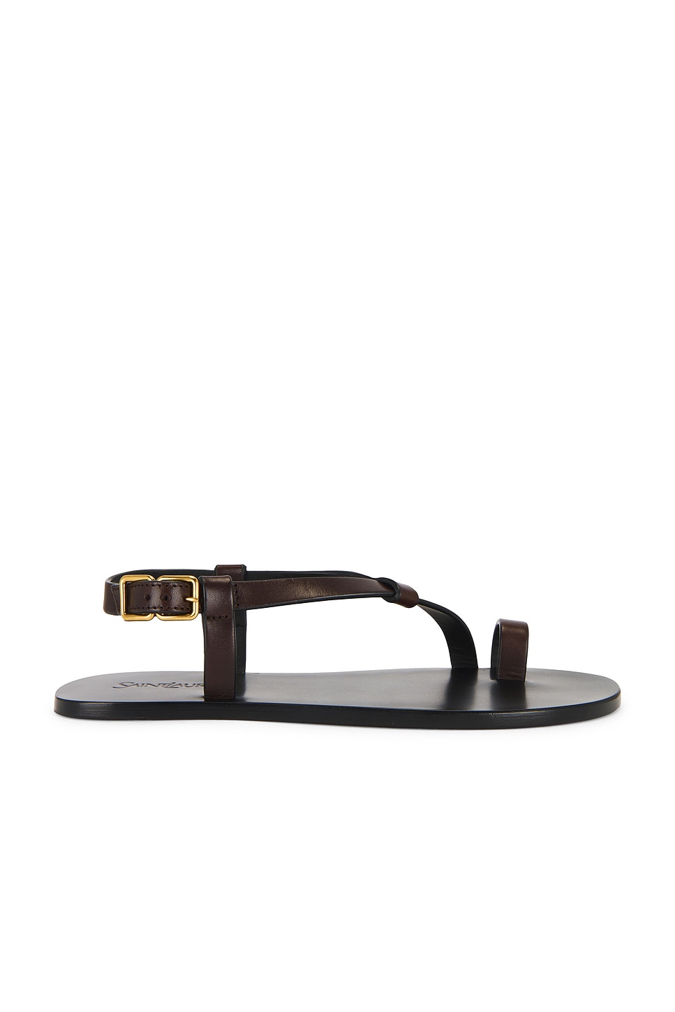 Party Flat Сандалии Saint Laurent, Ultra Dark Brown