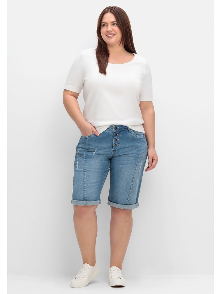 

Джинсовые шорты sheego, цвет light blue denim