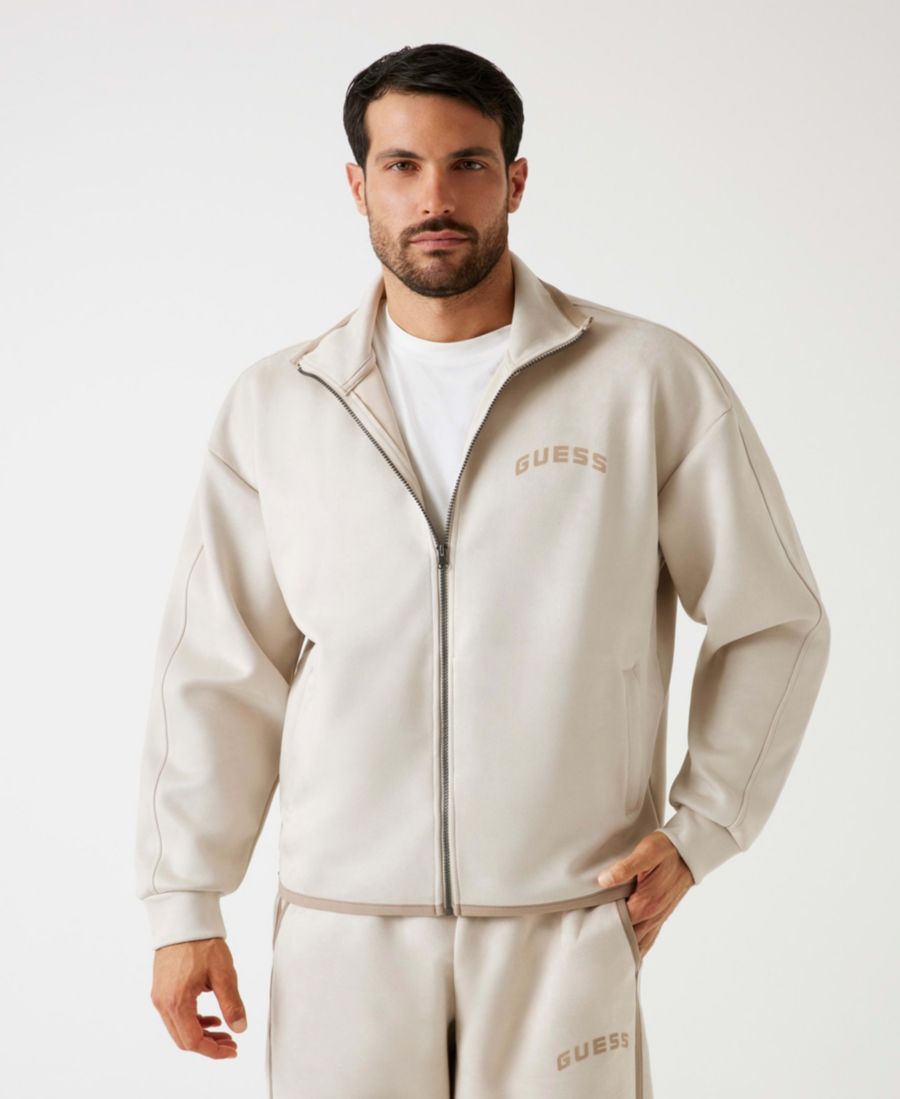 

Мужская толстовка Shiro с длинными рукавами и застежкой-молнией GUESS, Light Mink