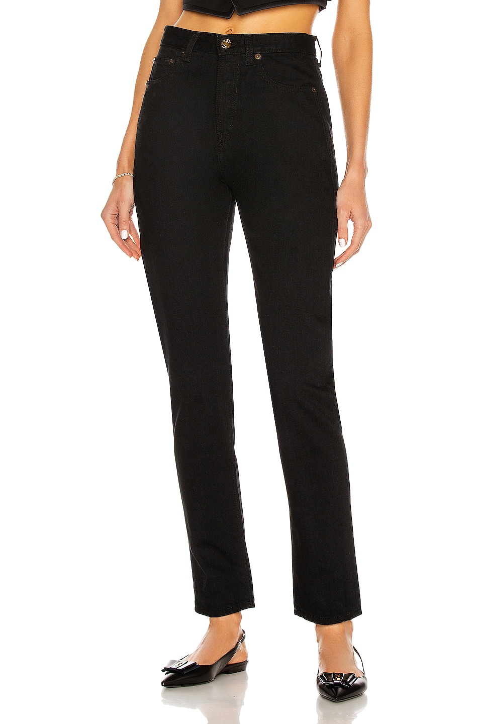 

Узкие джинсы Saint Laurent, цвет Worn Black