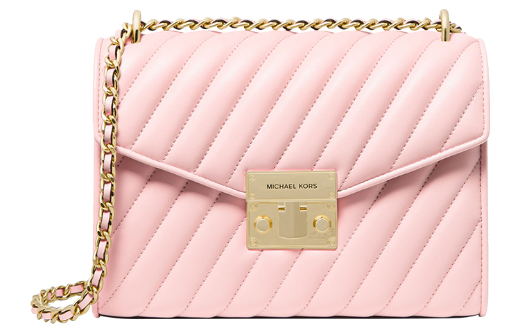 

Сумка через плечо из искусственной кожи среднего размера женская розовая цвет сакуры MICHAEL KORS