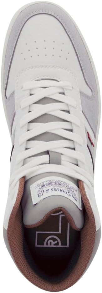 Мужские высокие кеды Levi's Drive, Winter White/Cappuccino/Mocha — фото 2