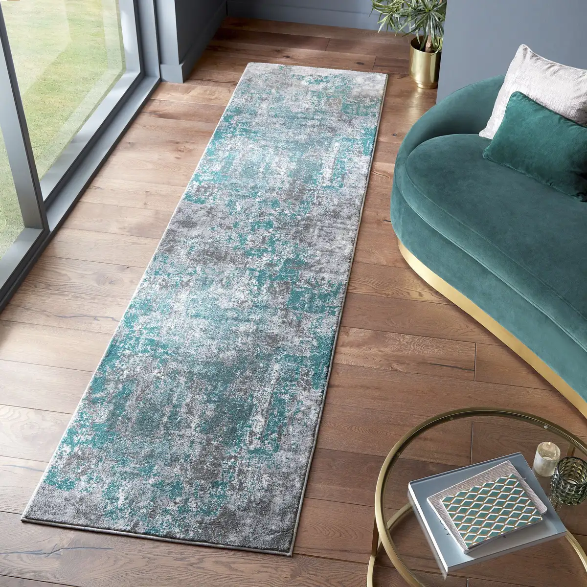 

FLAIR RUGS Ковер, прямоугольный 80х300 см, зеленый