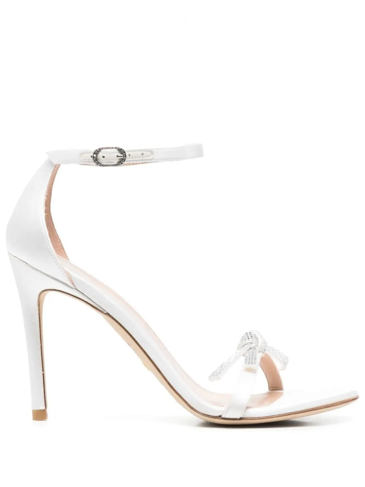 Stuart Weitzman босоножки Nudist с кристаллами, белый