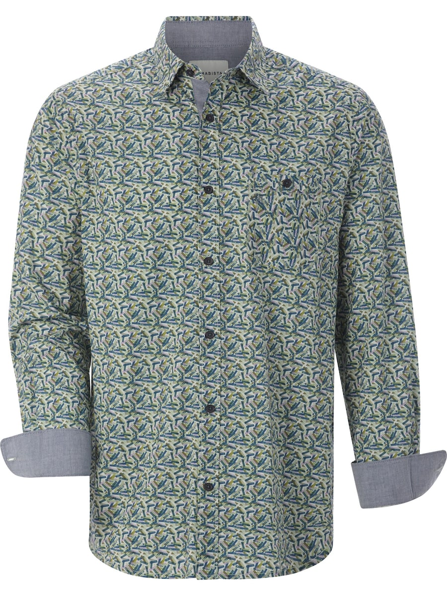 

Рубашка на пуговицах классического кроя BABISTA Marvian, хаки/светло-зеленый