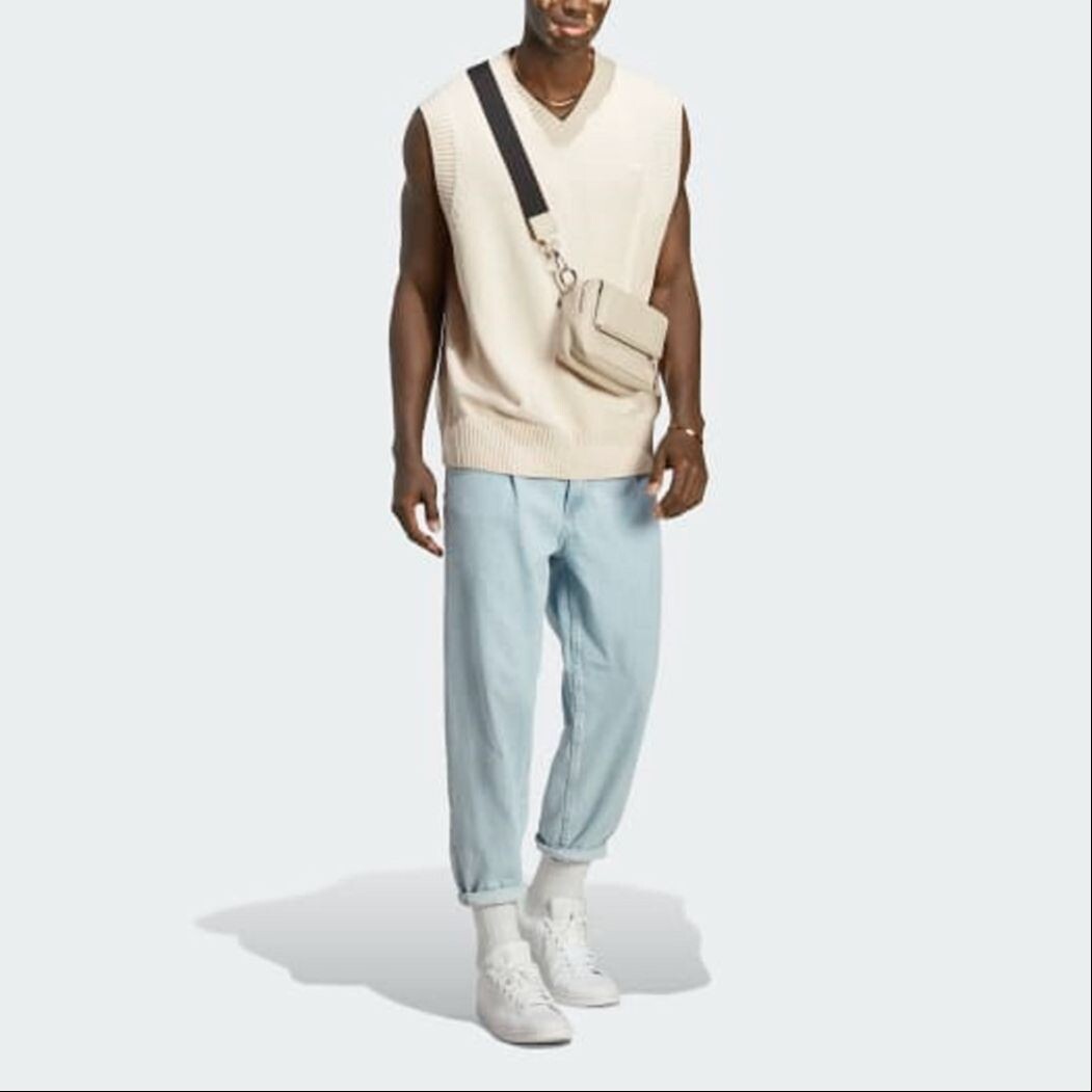Мужская майка Adidas Originals, цвет Wonder White — фото 3
