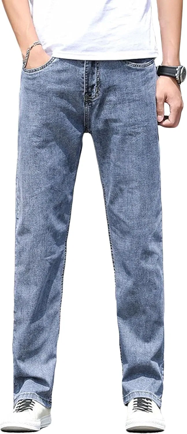 Джинсы прямые, stretch деним, Blue 3