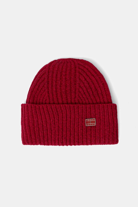 

Шапка из смесовой шерсти Tommy Jeans, красный