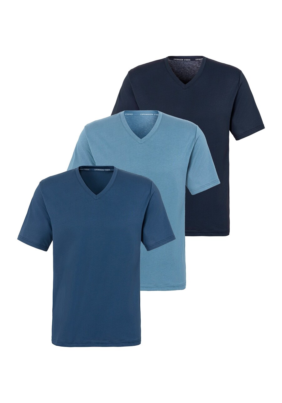 

Рубашка Copenhagen Studios, цвет Navy/Night blue/Cyan blue