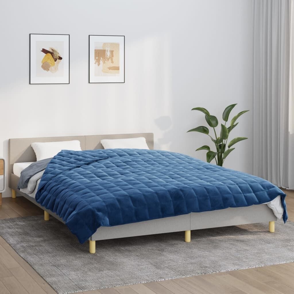 

Одеяло утяжеленное The Living Store синее 200х230 см, 13 кг ткань, синий