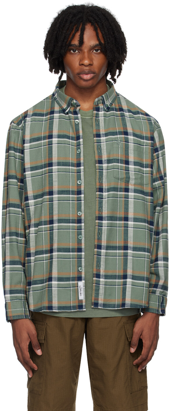 

Зеленая рубашка Swenson Carhartt Work In Progress