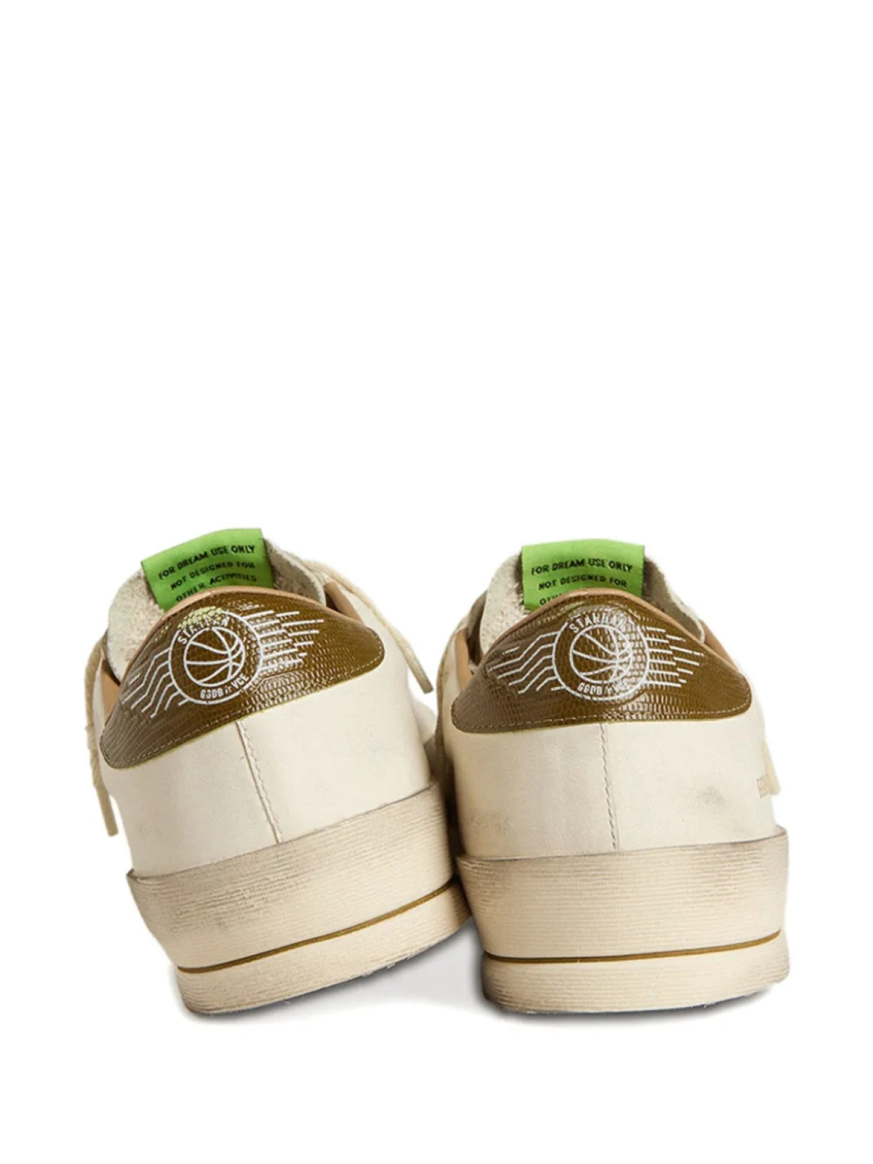 Кожаные кроссовки Golden Goose Stardan со звездным принтом, нейтральный — фото 3