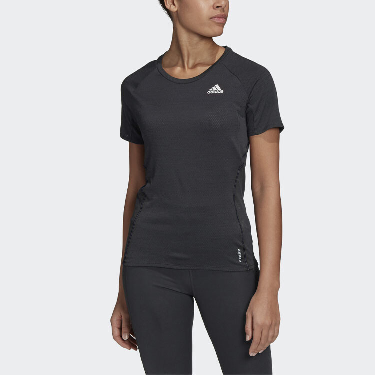 Женская футболка Runner черного цвета Adidas — фото 3