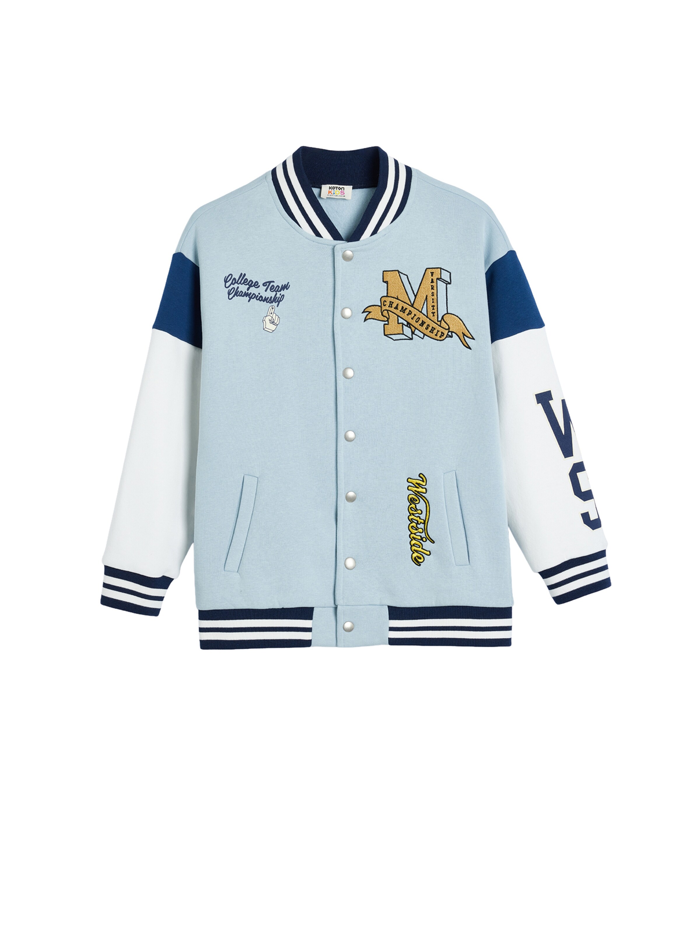 

Koton Куртка для межсезонья в светло-голубом цвете