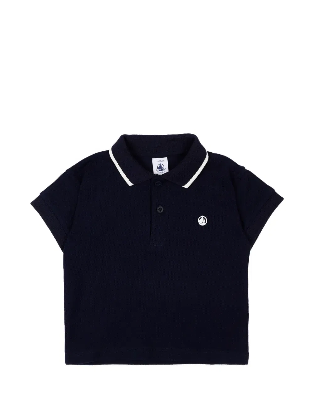Рубашка-поло с коротким рукавом Petit Bateau, синий