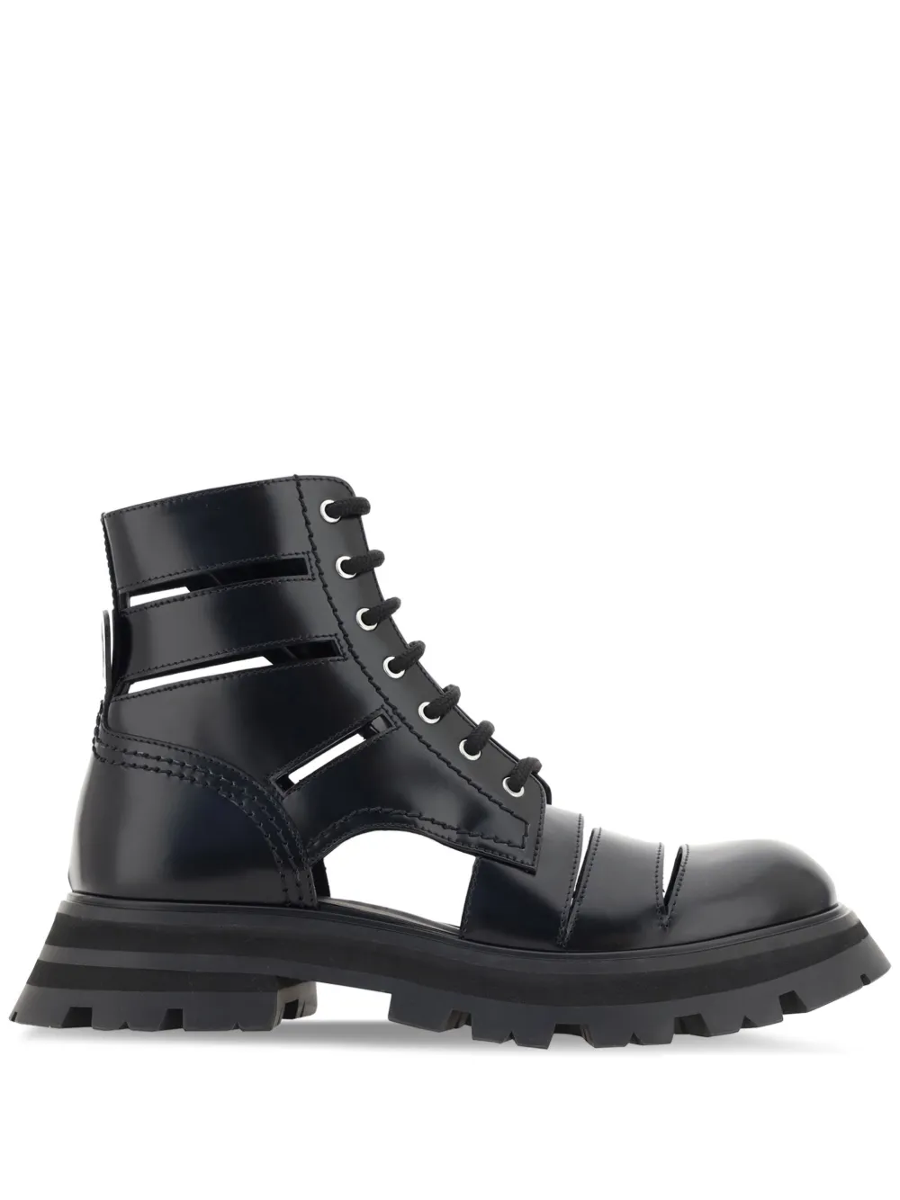 Ботинки Wander с вырезами Alexander McQueen, черный