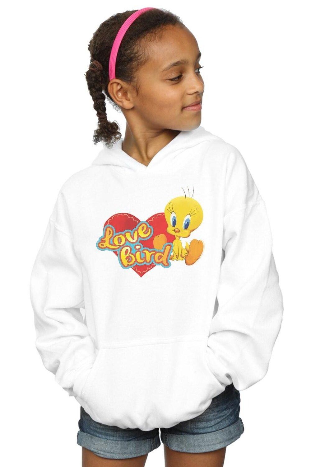 

Толстовка Love Bird Tweety Pie ко Дню святого Валентина Looney Tunes, белый