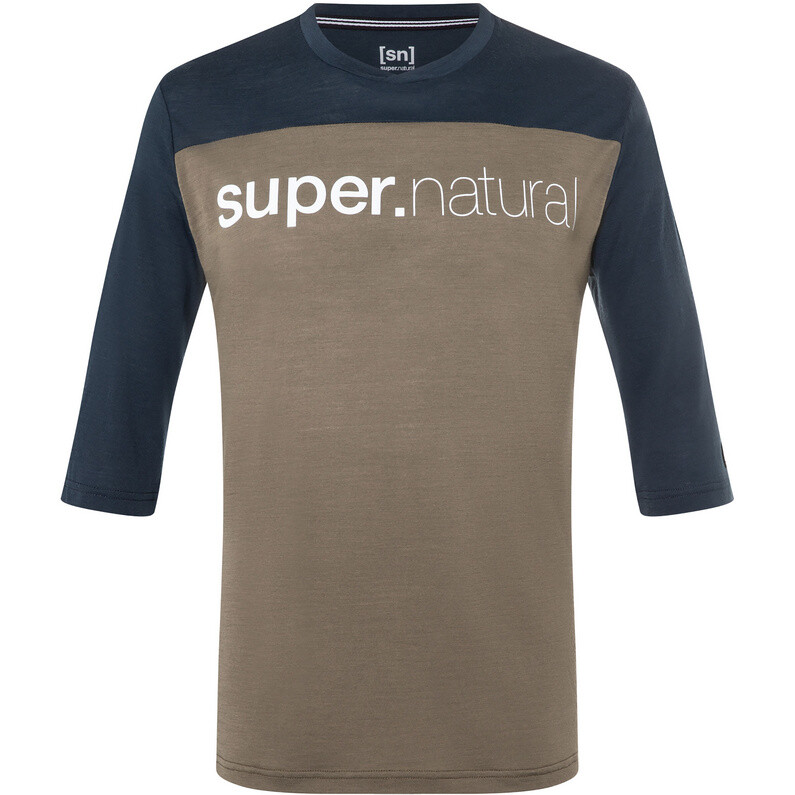 

Мужская футболка с контрастом 3/4 Super.Natural, серый