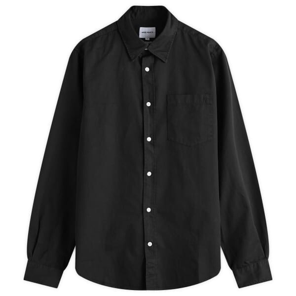 

Рубашка Osvals из твила на пуговицах Norse Projects, черный